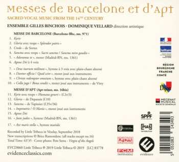 CD Ensemble Gilles Binchois: Messes de Barcelone Et D'Apt