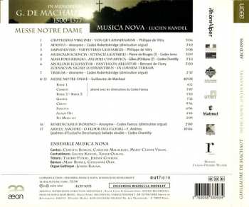 CD Ensemble Musica Nova: In Memorium Guillaume de Machaut Messe Notre Dame
