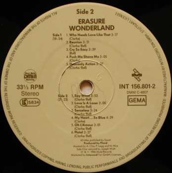 2LP Erasure: The Circus / Wonderland