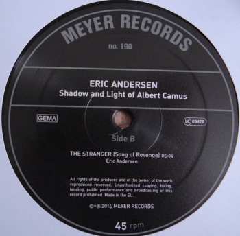 SP Eric Andersen: Shadow And Light Of Albert Camus  LTD