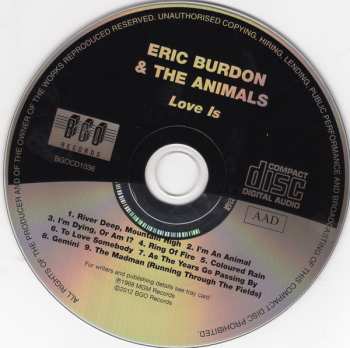 CD Eric Burdon & The Animals: Love Is