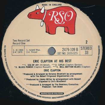 2LP Eric Clapton: At His Best