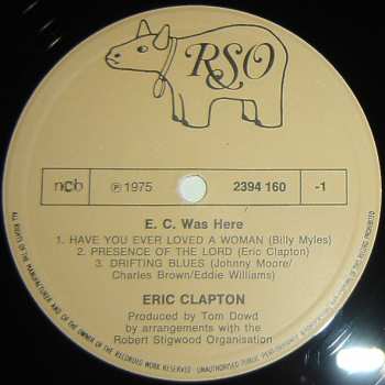 LP Eric Clapton: E.C. Was Here