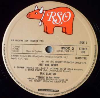 2LP Eric Clapton: Just One Night
