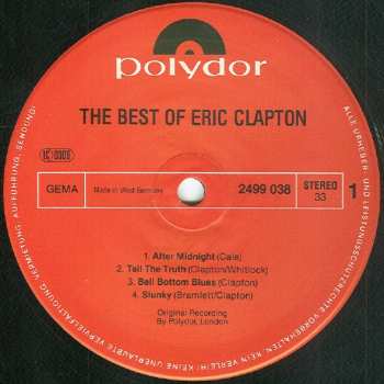 LP Eric Clapton: The Best Of Eric Clapton