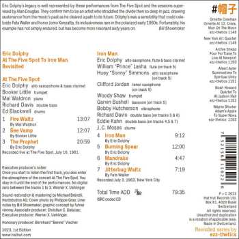 CD Eric Dolphy: At The Five Spot To Iron Man Revisited