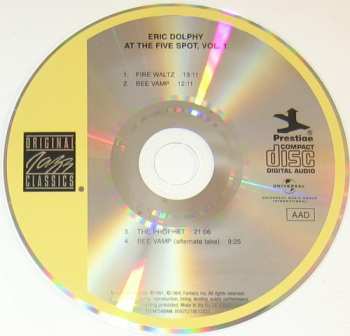 CD Eric Dolphy: At The Five Spot, Volume 1