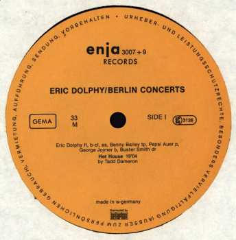 CD Eric Dolphy: Berlin Concert