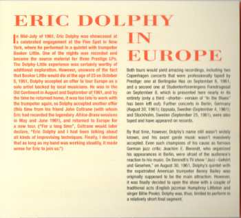 CD Eric Dolphy: In Europe LTD