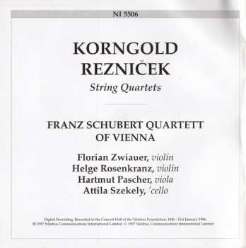 CD Erich Wolfgang Korngold: String Quartets