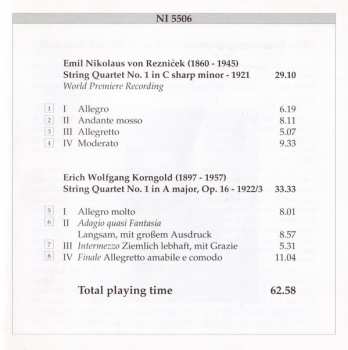 CD Erich Wolfgang Korngold: String Quartets