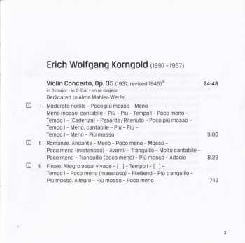 CD Erich Wolfgang Korngold: Violin Concerto / String Sextet