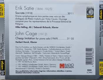 CD Erik Satie: Socrate / Cheap Imitation