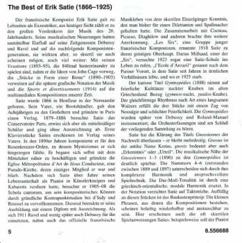 CD Erik Satie: The Best Of Erik Satie
