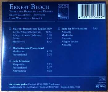 CD Ernest Bloch: Werke Für Bratsche Und Klavier