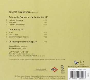 CD Ernest Chausson: Le Poème De L'Amour Et De La Mer | Chanson Perpétuelle | Quatuor Op 35