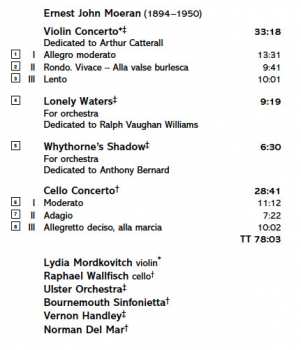 CD Vernon Handley: Violin Concerto - Lonely Waters - Whythorne's Shadow - Cello Concerto