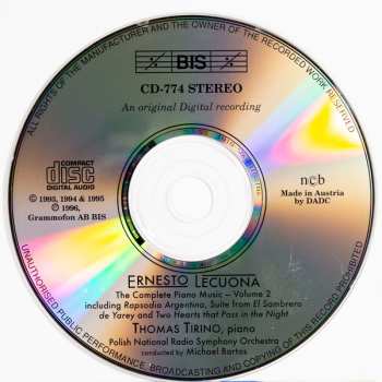 CD Ernesto Lecuona: The Complete Piano Music Volume 2 Ernesto Lecuona