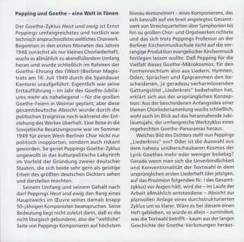 CD Ernst Pepping: Heut Und Ewig - Liederkreis Für Chor Nach Gedichten Von Goethe