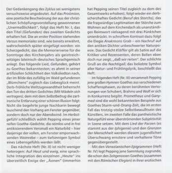 CD Ernst Pepping: Heut Und Ewig - Liederkreis Für Chor Nach Gedichten Von Goethe