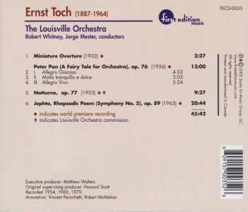 CD Ernst Toch: Miniature Overture / Peter Pan / Notturno / Jephta