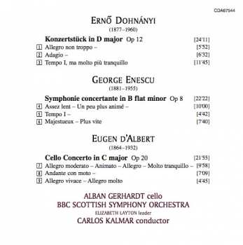 CD George Enescu: Konzertstück In D Major Op 12 / Symphonie Concertante In B Flat Minor Op 8 / Cello Concerto In C Major Op 20