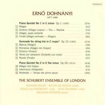 CD The Schubert Ensemble Of London: Piano Quintets / Serenade For String Trio