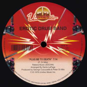 LP Erotic Drum Band: Plug Me To Death / Pop Muzik / Pop Pop Shoo Wah
