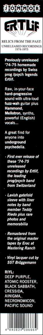 LP Ertlif: Relics From The Past: Unreleased Recordings 1974-1975