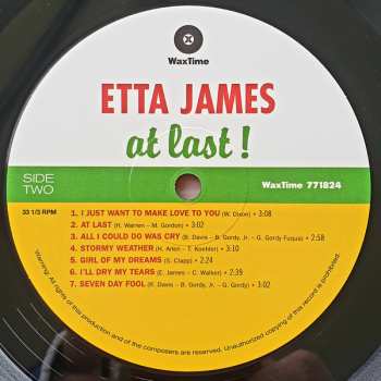 LP Etta James: At Last! LTD