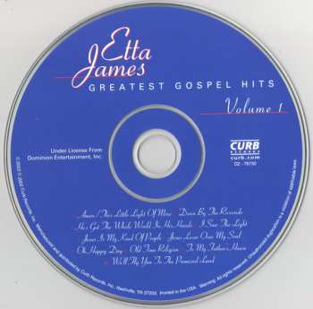 CD Etta James: Greatest Gospel Hits Volume 1