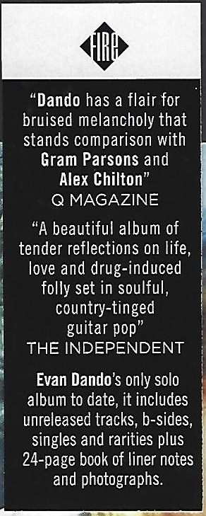 2CD Evan Dando: Baby I'm Bored