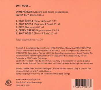 CD Evan Parker: So It Goes...