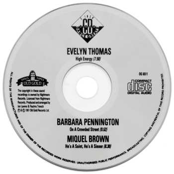 CD Miquel Brown: High Energy / On A Crowded Street / He's A Saint, He's A Sinner