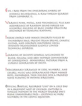 LP Evil I: Official Bootleg - 1983 CLR