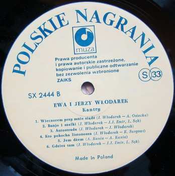 LP Ewa I Jerzy Włodarek: Kantry