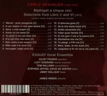 CD Carlo Gesualdo: Madrigali
