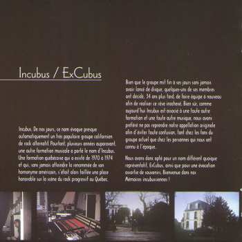 CD ExCubus: Mémoires Incubussiennes