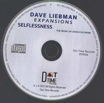 CD Expansions:The Dave Liebman Group: Selflessness - The Music Of John Coltrane