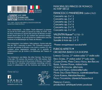 CD Francesco Manfredini: Les Musiciens Des Princes Au XVIII Siècle