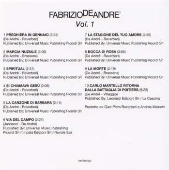CD Fabrizio De André: Vol. 1 LTD | NUM