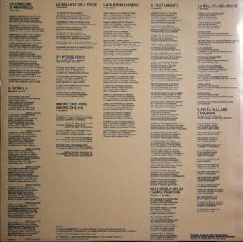 LP Fabrizio De André: Volume N. 3