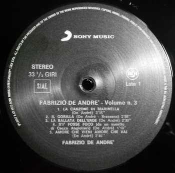 LP Fabrizio De André: Volume N. 3
