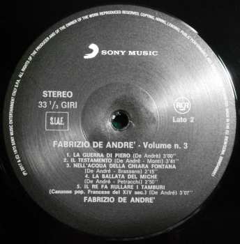 LP Fabrizio De André: Volume N. 3
