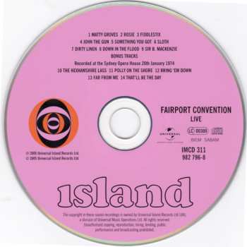 CD Fairport Convention: Fairport Live Convention
