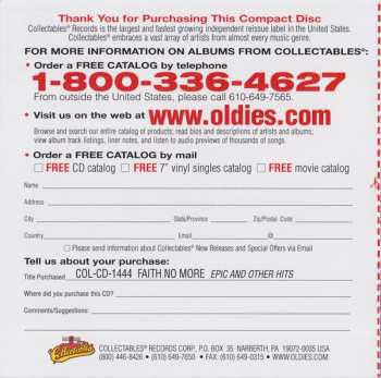 CD Faith No More: Epic And Other Hits