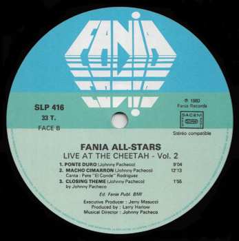LP Fania All Stars: Live Vol. 2 At The Cheetah