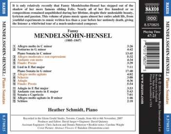 CD Fanny Mendelssohn Hensel: Piano Sonatas In G And C Minor