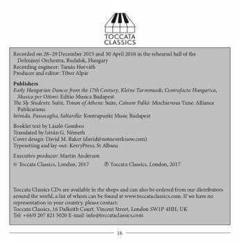 CD Farkas Ferenc: Music For Wind Ensemble