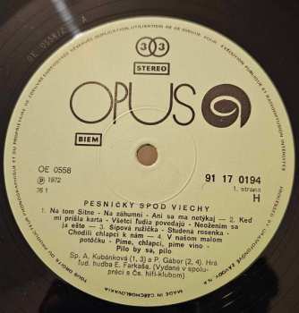 LP Ľudová Hudba Eugena Farkaša: Farkašovci Hrajú Pesničky Spod Viechy